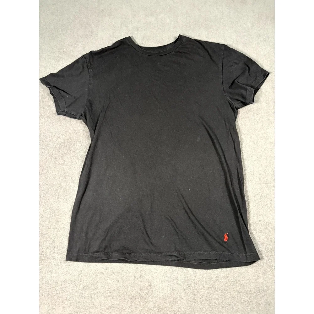 Polo Ralph Lauren T Shirt Mens Large Black Classic Fit Pony Logo Cotton Casual